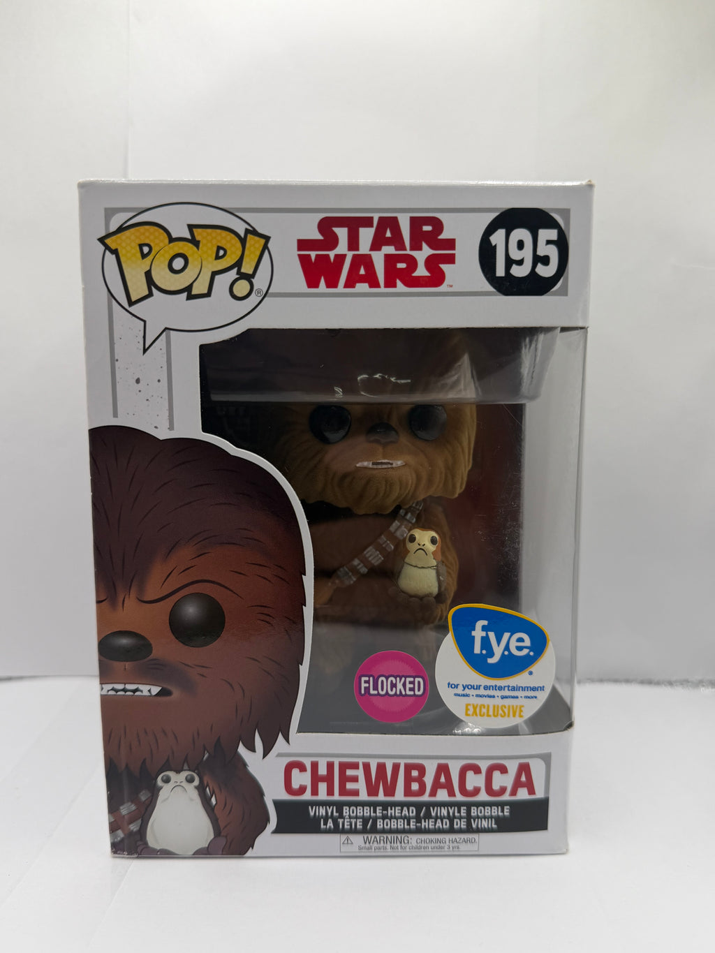 Funko Pop! Star Wars – Chewbacca #195 (Flocked FYE Exclusive)