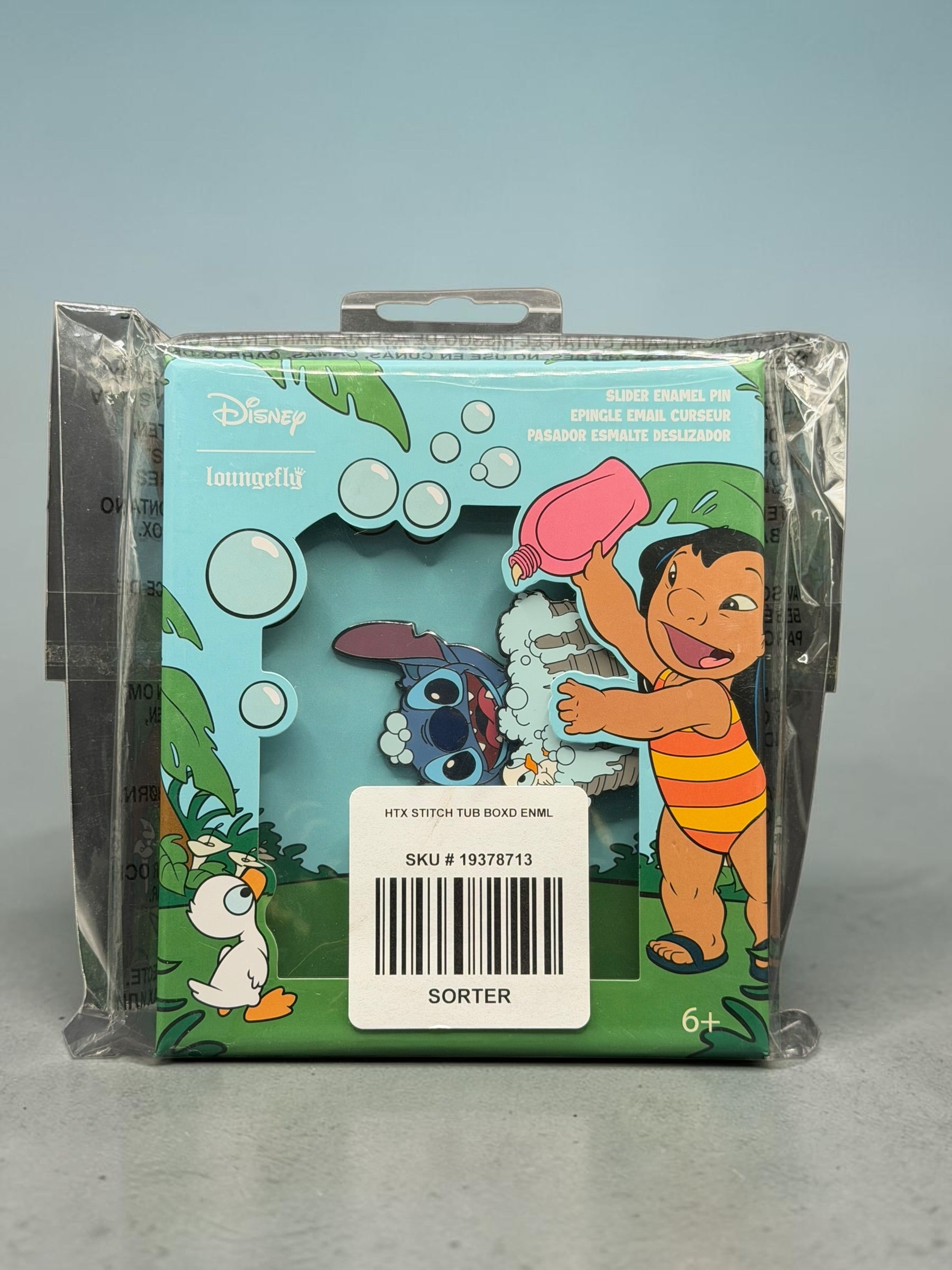 Loungefly Disney Lilo & Stitch Stitch in the Tub Sliding Enamel Pin