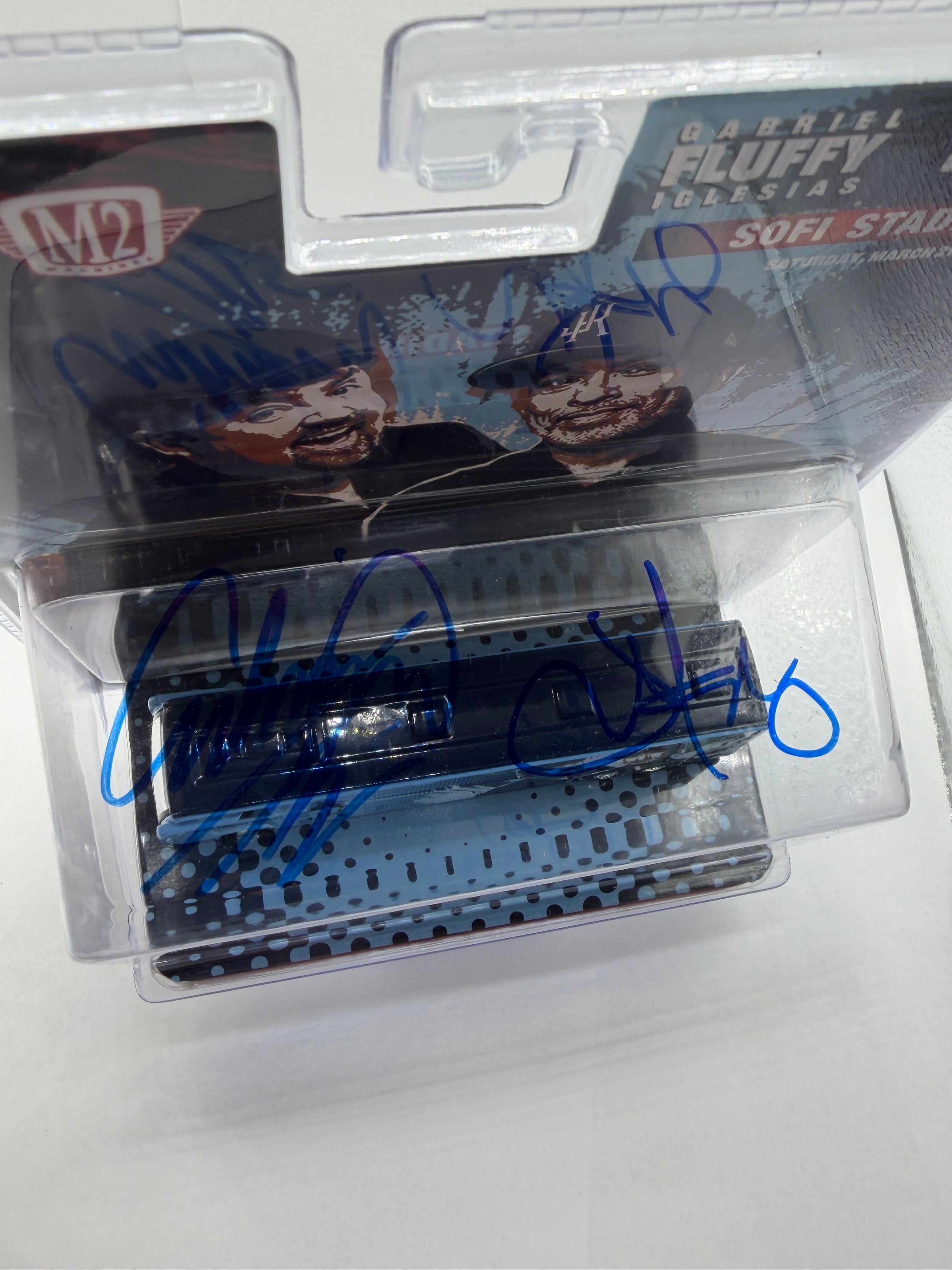 Jo Koy & Gabriel “Fluffy” Iglesias Autographed M2 1:64 Diecast Bus – SoFi Stadium Exclusive (Limited Edition 1 of 2500)