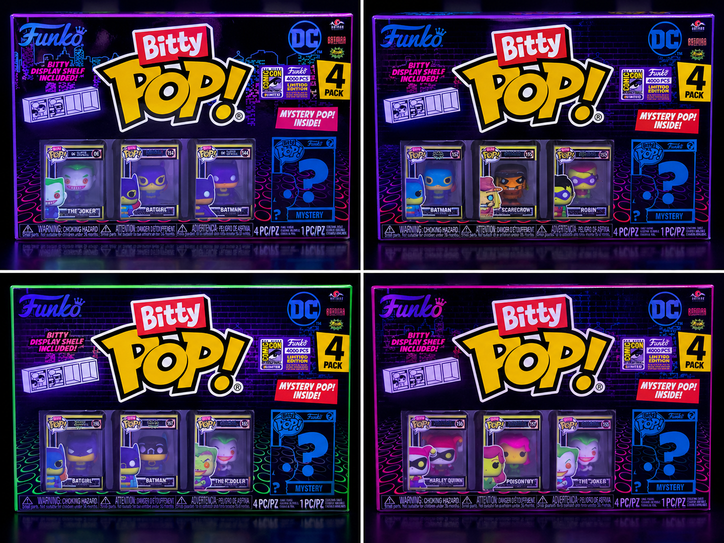 Funko Bitty Pop! DC Heroes 4-Pack – SDCC Limited Edition (4000 PCS)