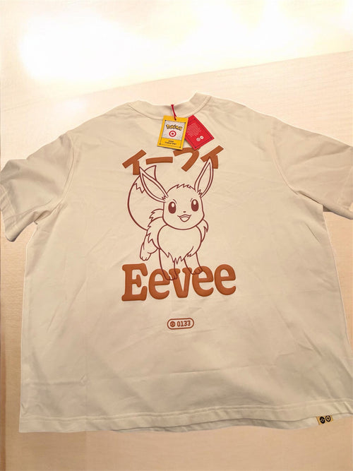 Adult Eevee Graphic Print Short Sleeve Crewneck T-Shirt - Pokémon x Target (LARGE)