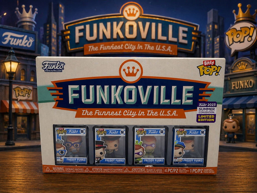 Funko Bitty Pop! Funkoville 2023 Summer Convention Limited Edition – Freddy Funko 4-Pack