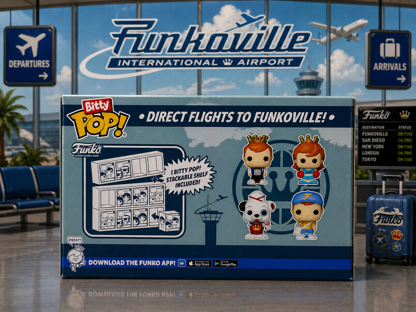 Funko Bitty Pop! Funkoville International Airport SDCC 2024 Limited Edition 4-Pack